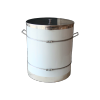 Container with a spout for wax, honey with a lid and handles (stainless)